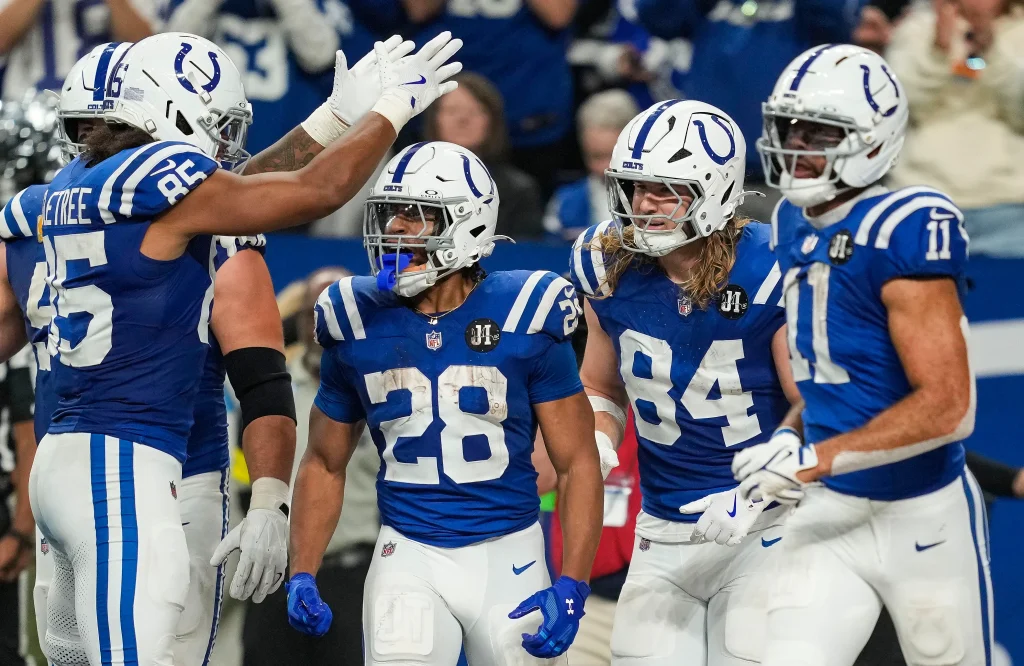 The Indianapolis Colts are in first place in the AFC South. 