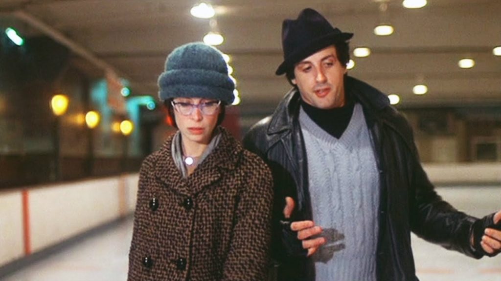 Rocky and Adrian on their first date.